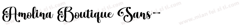 Amolina Boutique Sans字体转换
